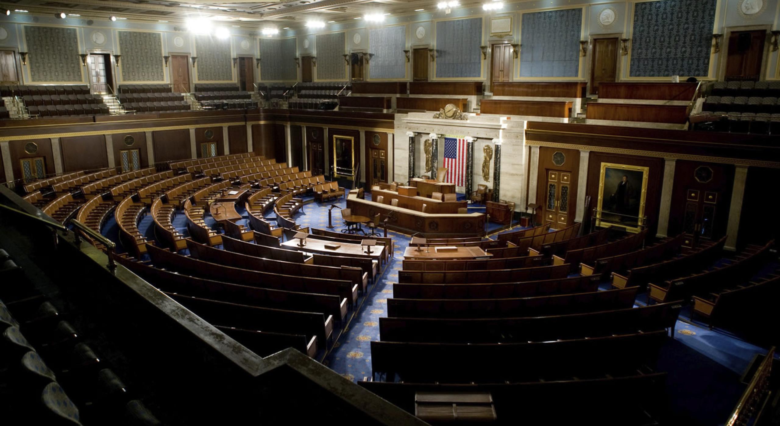 Overhead view of House floor